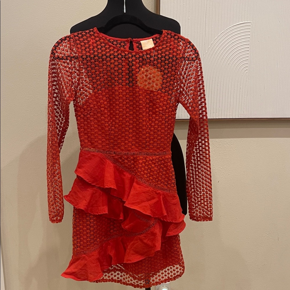 Sage + Paige Dreaming of April Dress in Vibrant Red
